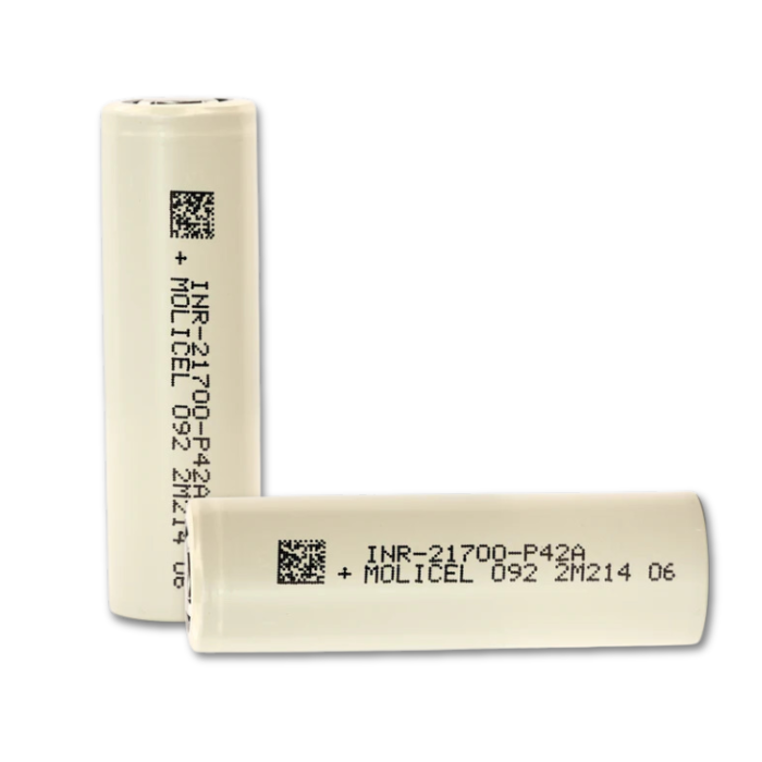 Molicel INR-21700-P42A 4200mAh 45A 3.7V 21700 Cold Weather Battery 2-p Rokland Molicel INR-21700-P42A 4200mAh 45A 3.7V 21700 Cold Weather Battery 2-p Rokland