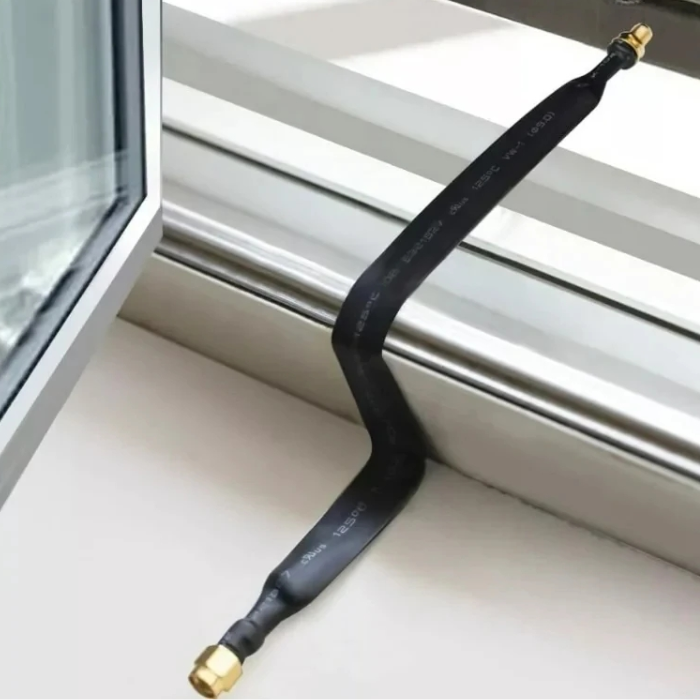 SMA male to SMA female flat window pigtail cable extension 12 inch