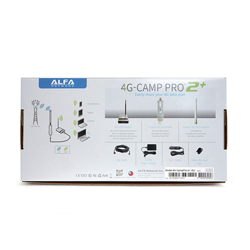 ALFA 4G-Camp Pro 2+ Cellular 4G Data Booster Kit- ONLY FOR T-MOBILE