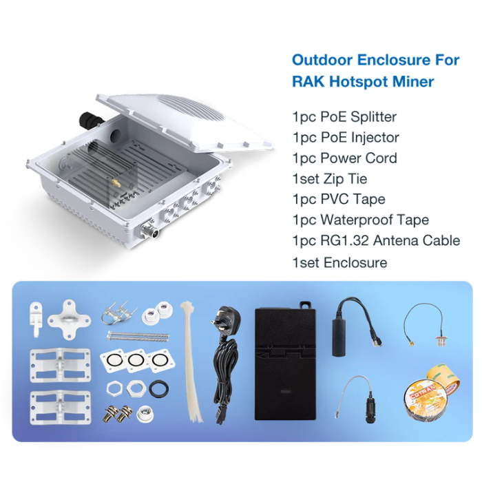 RAK Wireless RAK Hotspot V2 or MNTD Outdoor Enclosure Kit - Weatherproof Hotspot Conversion Box - USA Only