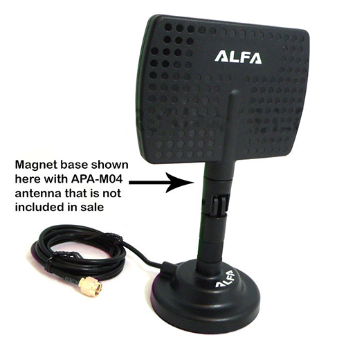 ALFA ARS-AS01 Magnetic Base mount dock magbase for RP-SMA antennas