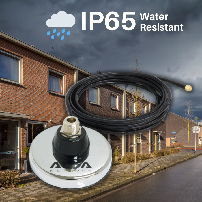 ALFA Network IP65 Waterproof Outdoor Magnetic Base N Female for Helium Antenna or WiFi + 10 ft. LMR200 cable ARS-AS087
