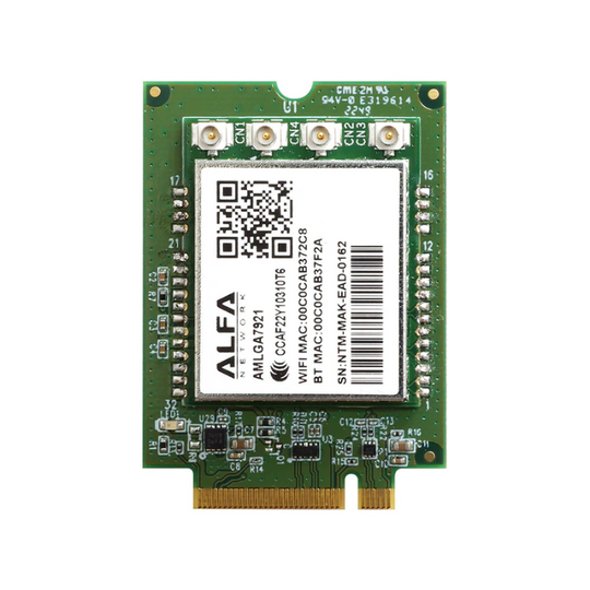 ALFA AWM27921U 802.11axe WiFi 6E & Bluetooth M.2 module Mediatek MT7921AUN