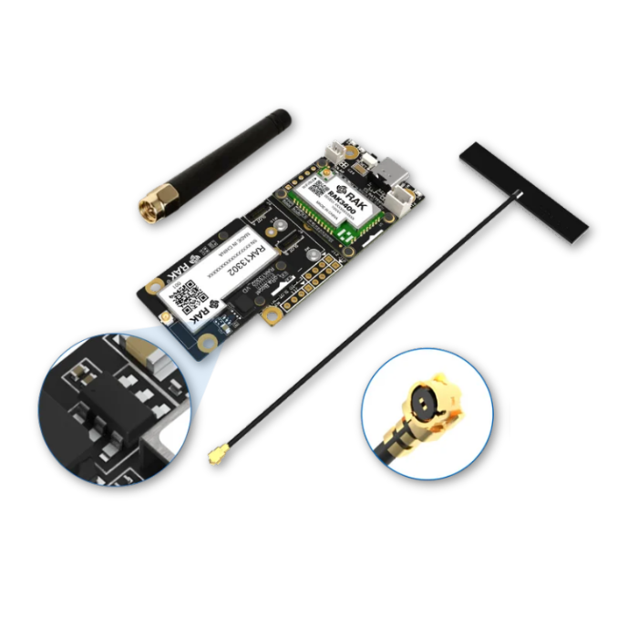 WisMesh High Power Booster Starter Kit- with nRF52840, SX1262, and SKY66122 PA for extended Meshtastic range