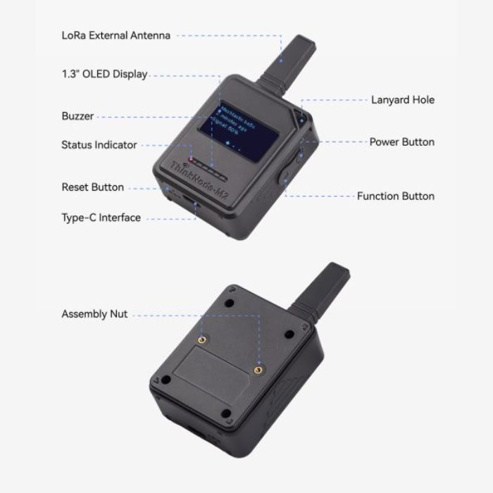 Elecrow ThinkNode M2 Meshtastic LoRa Radio ESP32-S3 1.3” OLED Display