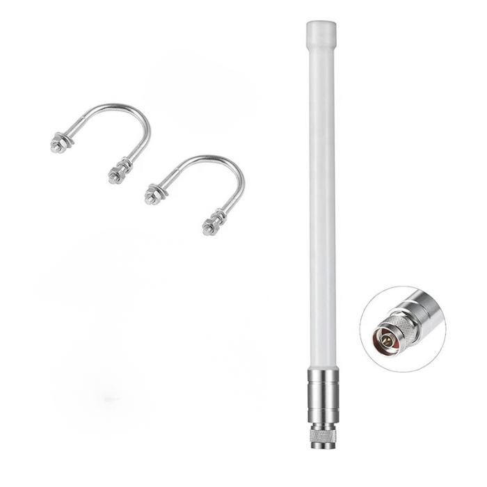 3 dBi N-Male Fiberglass Outdoor Antenna & Bracket Mount for USA 900-930 MHz Parley Labs