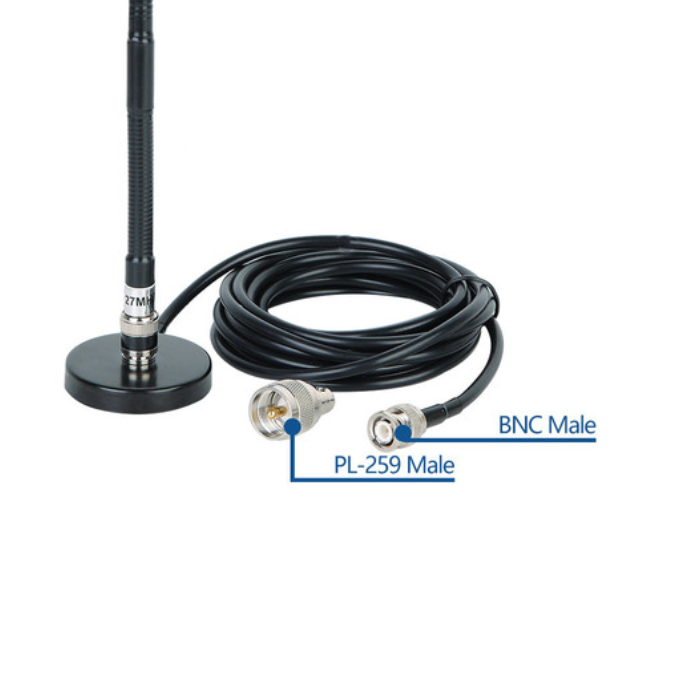 CB Radio Whip Antenna 26-27 Mhz + strong magnetic base PL-259 connecto –  Rokland