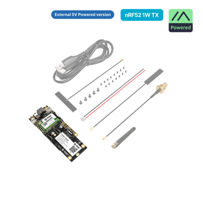WisMesh High Power Booster Starter Kit- with nRF52840, SX1262, and SKY66122 PA for extended Meshtastic range