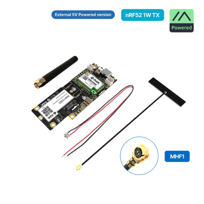 WisMesh High Power Booster Starter Kit- with nRF52840, SX1262, and SKY66122 PA for extended Meshtastic range