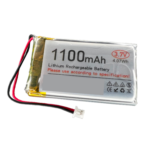 3.7V Lithium Rechargeable 1S 1C LiPo Battery with Micro JST 1.25 Plug (LILYGO® TTGO LoRa32 Compatible) 1100 mAh, 2000 mAh, or 3000 mAh