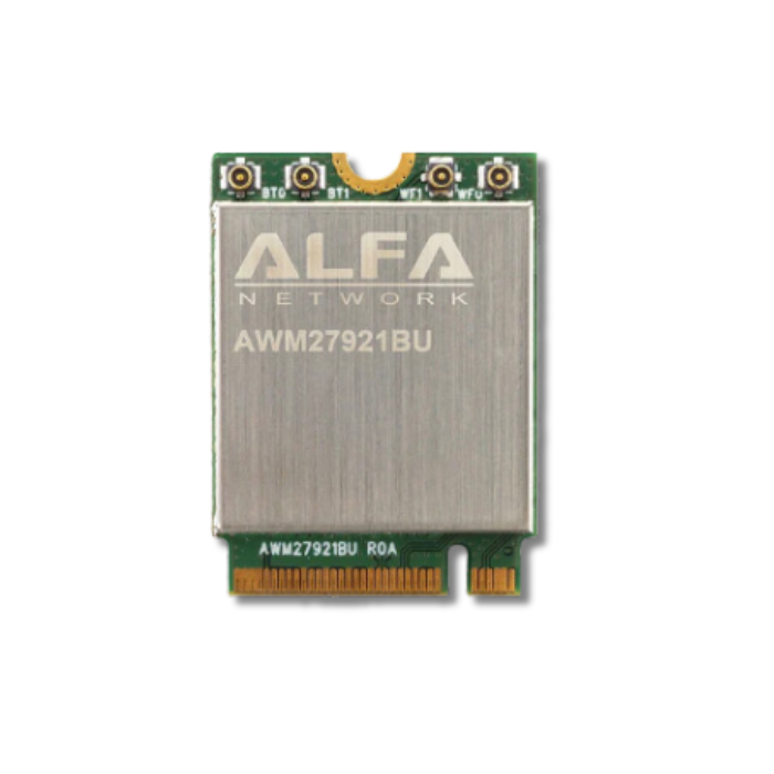 Awm Module Frame Clips ALFA AWM27921BU 802.11axe WiFi 6E & Bluetooth M.2 module Mediatek MT79 ...