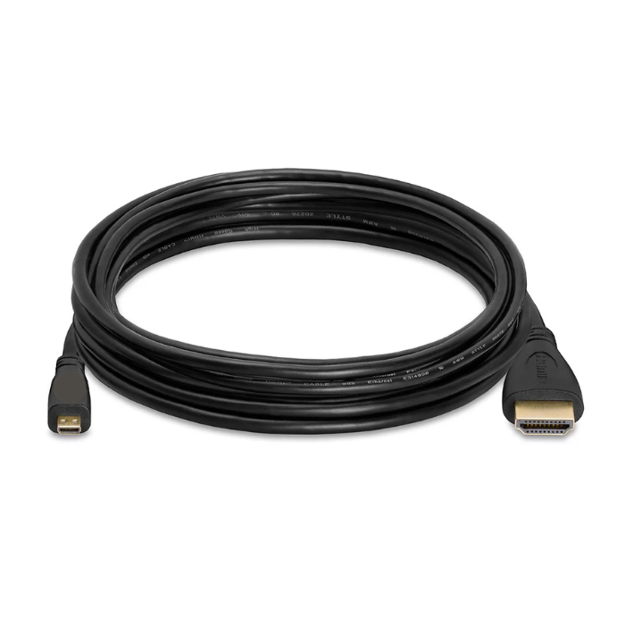 Micro HDMI Male to HDMI Male cable for Raspberry Pi 4/5 or Tablet