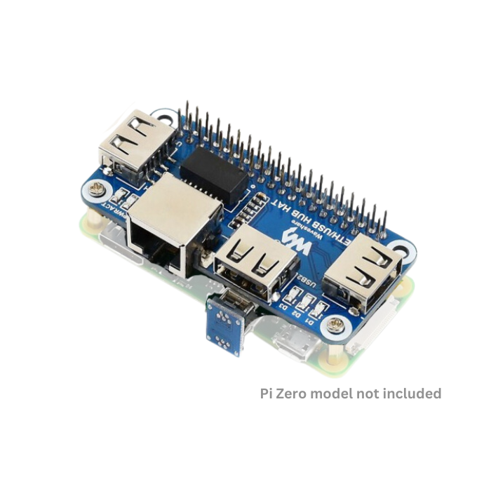 Waveshare Ethernet / USB HUB HAT for Raspberry Pi, 1x RJ45, 3x USB