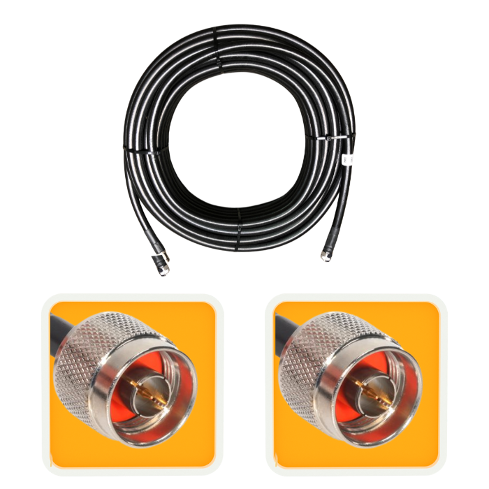 16 ft. Antenna extension cable N-Male to N-Male RFC-400 Ultra Low Loss Coax Cable