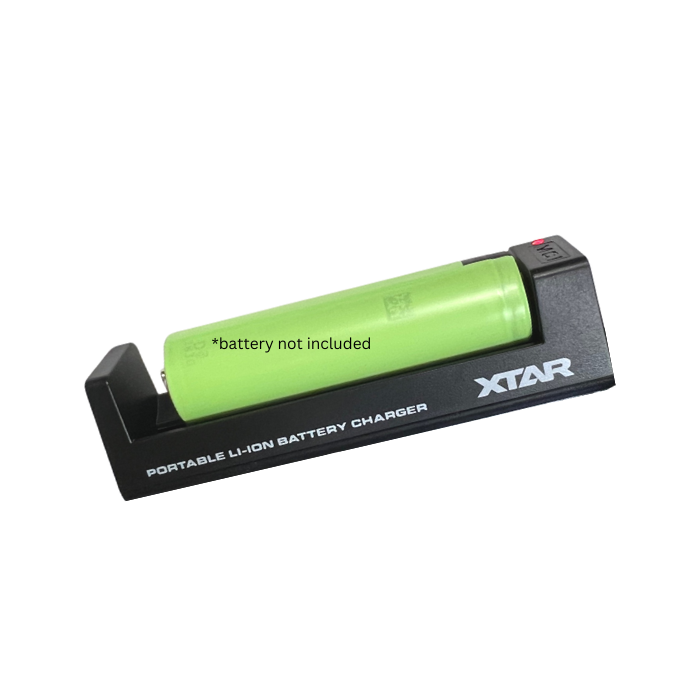 USB Single Battery Charger - for 18650 flat or button top