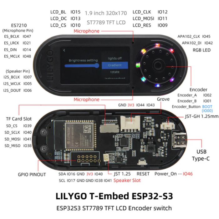 LILYGO® T-Embed IoT embedded panel for programmable development K199