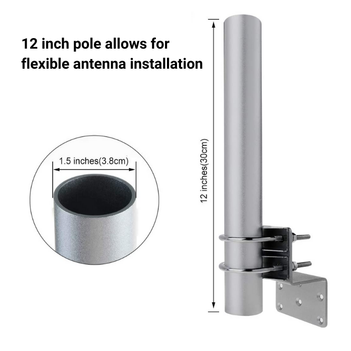 Antenna Mount Outdoor Antenna Pole Mast- Heavy Duty 12 Inch Universal ...