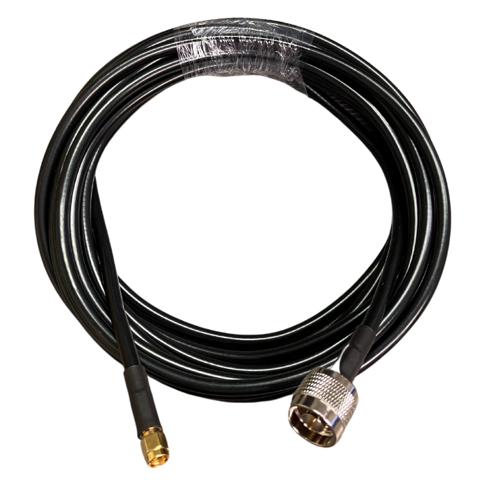 20 ft. Antenna extension coaxial cable RP-SMA male to N-male CFD-240 low loss