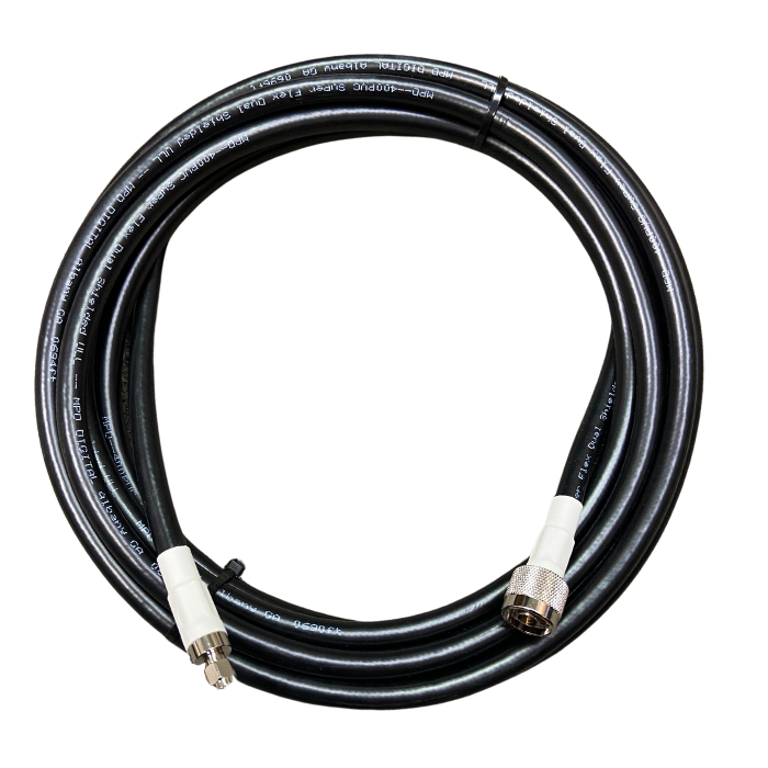 25 ft. Antenna Extension Ultra Flex Cable RP-SMA Male to N-Male MPD-400UF Super Flex Black