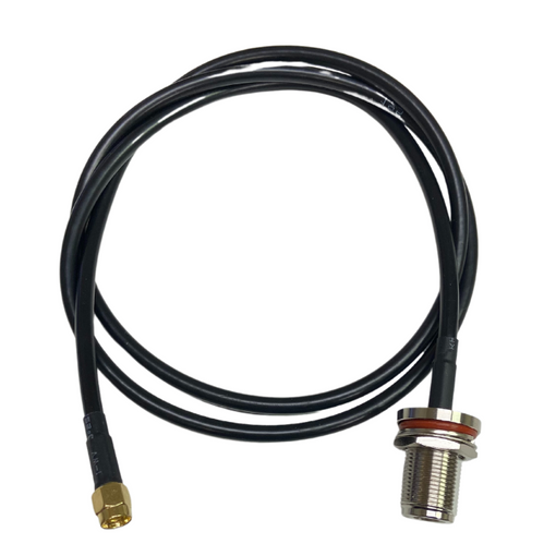 3 ft. Antenna extension coaxial cable RP-SMA male to N-Female Bulkhead RFC-195 low loss