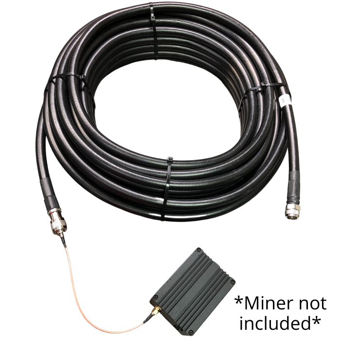 75 ft. Antenna extension coaxial cable RP-SMA male (via pigtail) to N-male PFP-600 low loss