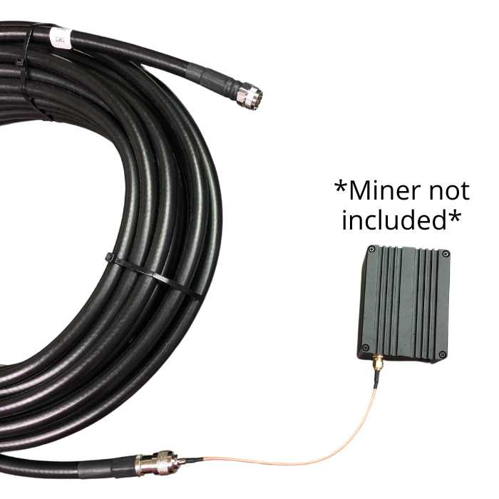 45 ft. Antenna extension coaxial cable RP-SMA male (via pigtail) to N-male PFP-600 low loss