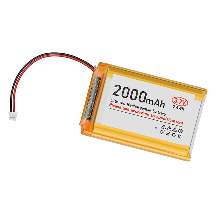 3.7V Lithium Rechargeable 1S 1C LiPo Battery with Micro JST 1.25 Plug (LILYGO® TTGO LoRa32 Compatible) 1100 mAh, 2000 mAh, or 3000 mAh