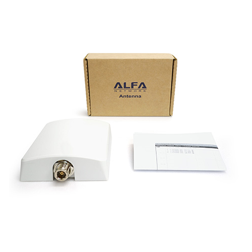 ALFA APA-L2458-08A 8 dBi outdoor dual band 2.4/5 GHz Wi-Fi panel antenna for ALFA Tube-UAC2 (N-Male to N-Male barrel converter included)