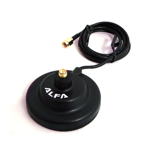 ALFA ARS-N19M indoor dipole antenna RP-SMA connector + magnet base 2.4 GHz