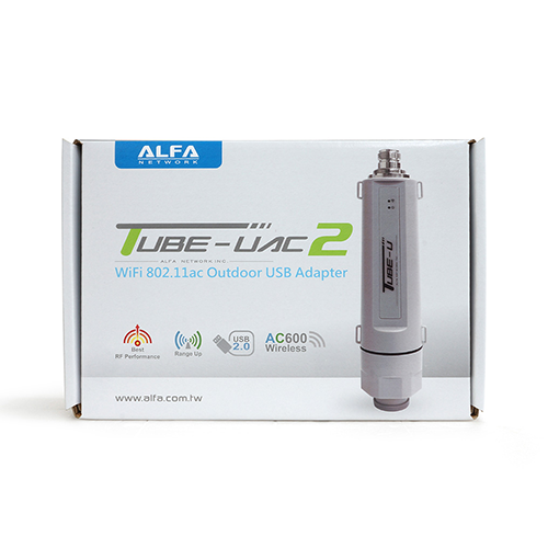 ALFA Tube-UAC2 802.11ac Dual Band 2.4/5 GHz outdoor long range client USB adapter