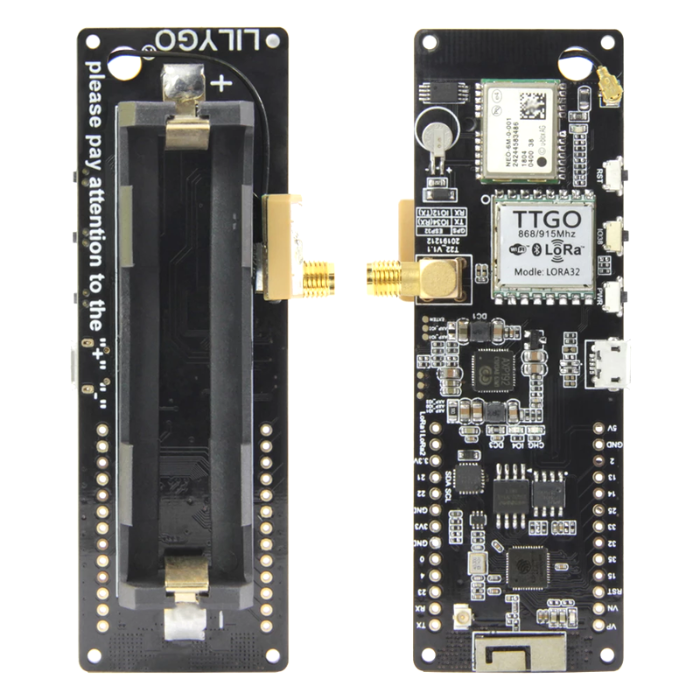 LILYGO® TTGO T-Beam V1.1 V1.2 LoRa ESP32 Development Board WiFi Bluetooth Module GPS NEO-6M SX1276 915Mhz Q219 Q403