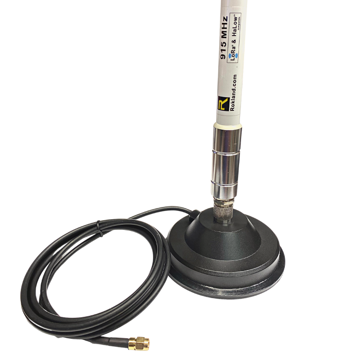 Magnet base with antenna attached 