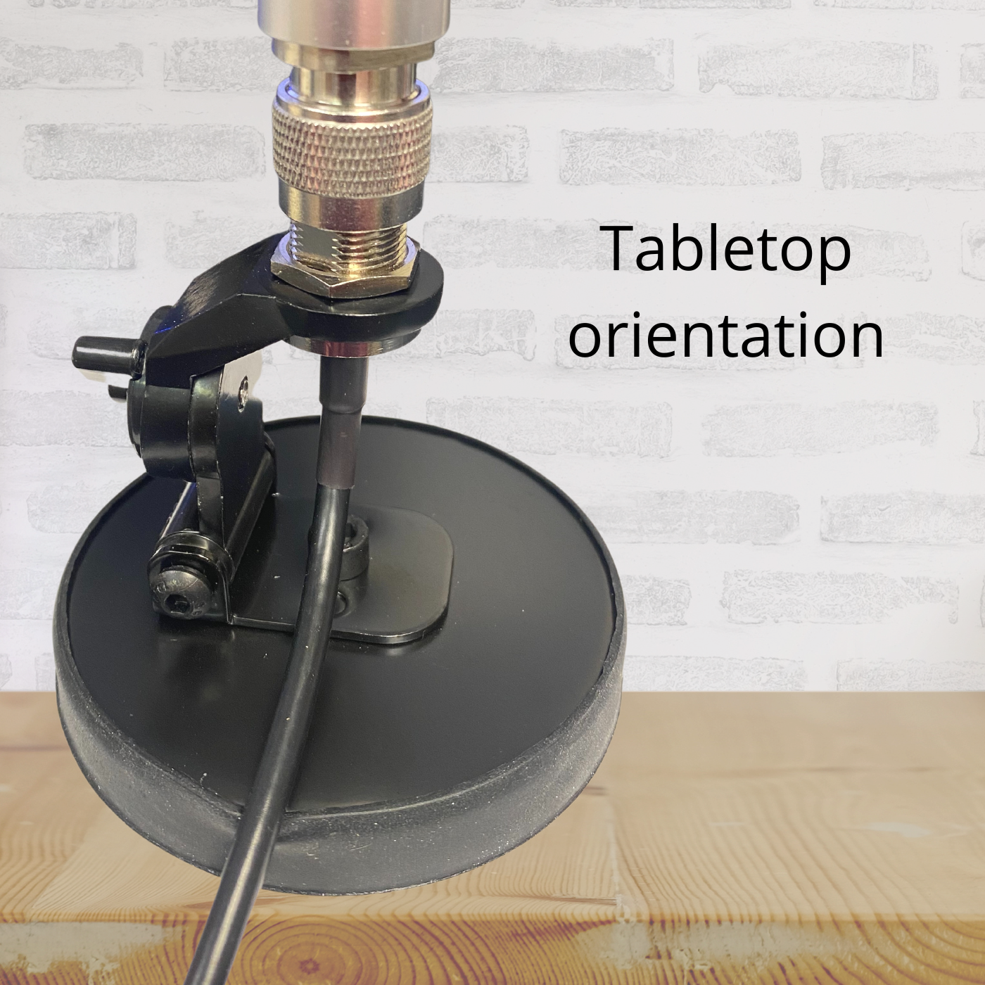 Heavy Duty Adjustable Side-Mount 180° Helium Antenna Magnetic Mount 4 Inch Base with N-female bulkhead pigtail