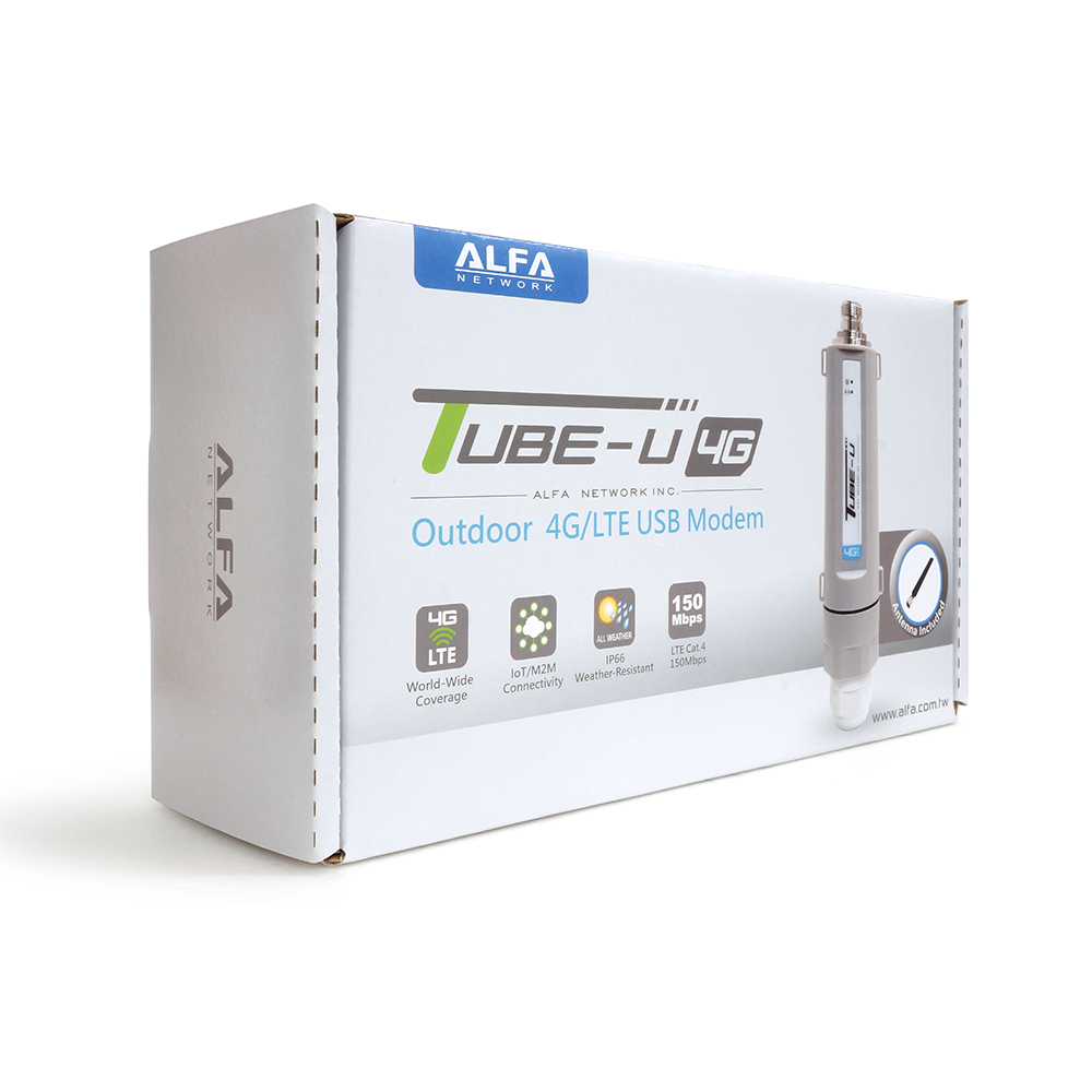 ALFA Tube-U4G Global v2 4G/LTE Outdoor USB Modem