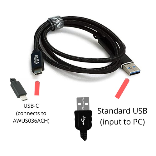 ALFA AWUS036ACH USB-C 802.11ac AC1200 Dual Band High Power WiFi USB Adapter
