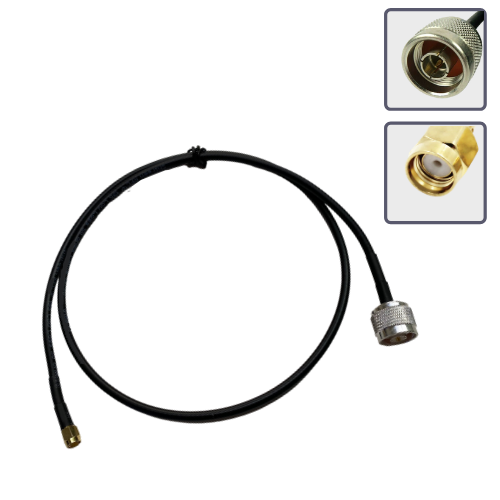3 ft. Antenna extension coaxial cable RP-SMA male to N-male RFC-195 low loss