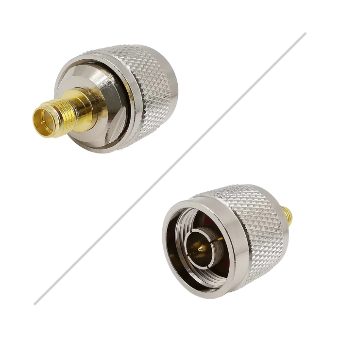 RP-SMA female to N-male connector barrel adapter for Wi-Fi coaxial cables